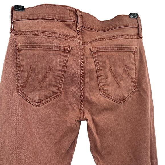MOTHER Denim The Rascal Pop! Size 26 Terracotta Brown Straight Leg Jeans - Picture 6 of 10